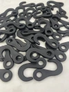 Plastic hooks for bags, open hooks, cosmetic bags, 2-character hooks, multi-purpose hooks, clothes hanger ropes, black hooks in stock Application Scenario